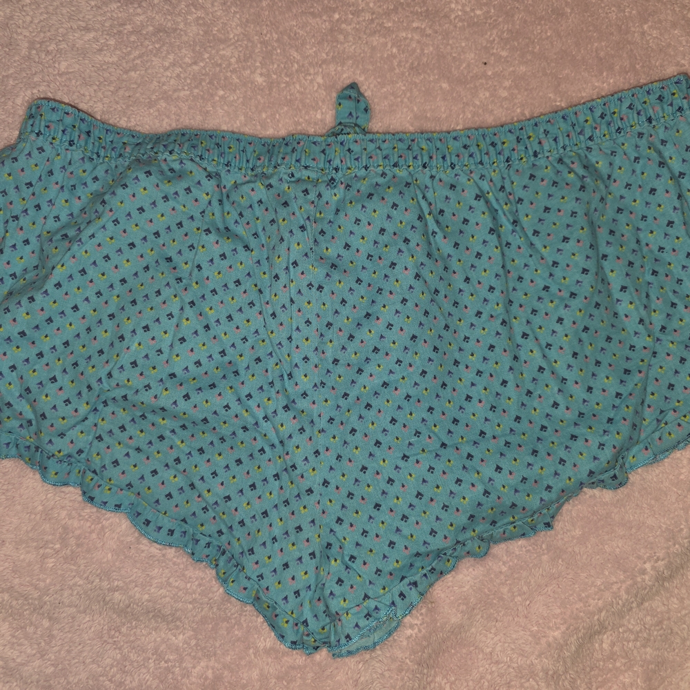 Rene Rofe Teal Patterned Sleep Shorts
